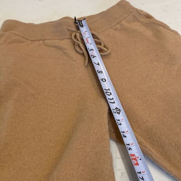 Gentle Herd 100% cashmere camel tan drawstring jogger pants with pockets size XL - Picture 7 of 9